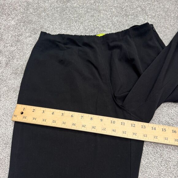 Sigrid Olsen Impressionist Straight Leg Trouser Dress Pants Women 12P Black Work - Picture 13 of 16